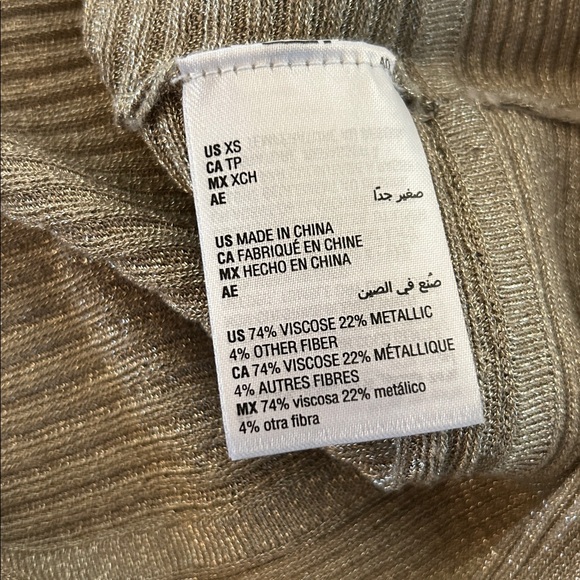 INC Metallic Knit Top XS - Picture 7 of 9